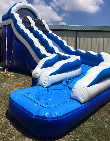 curve inflatable water slide